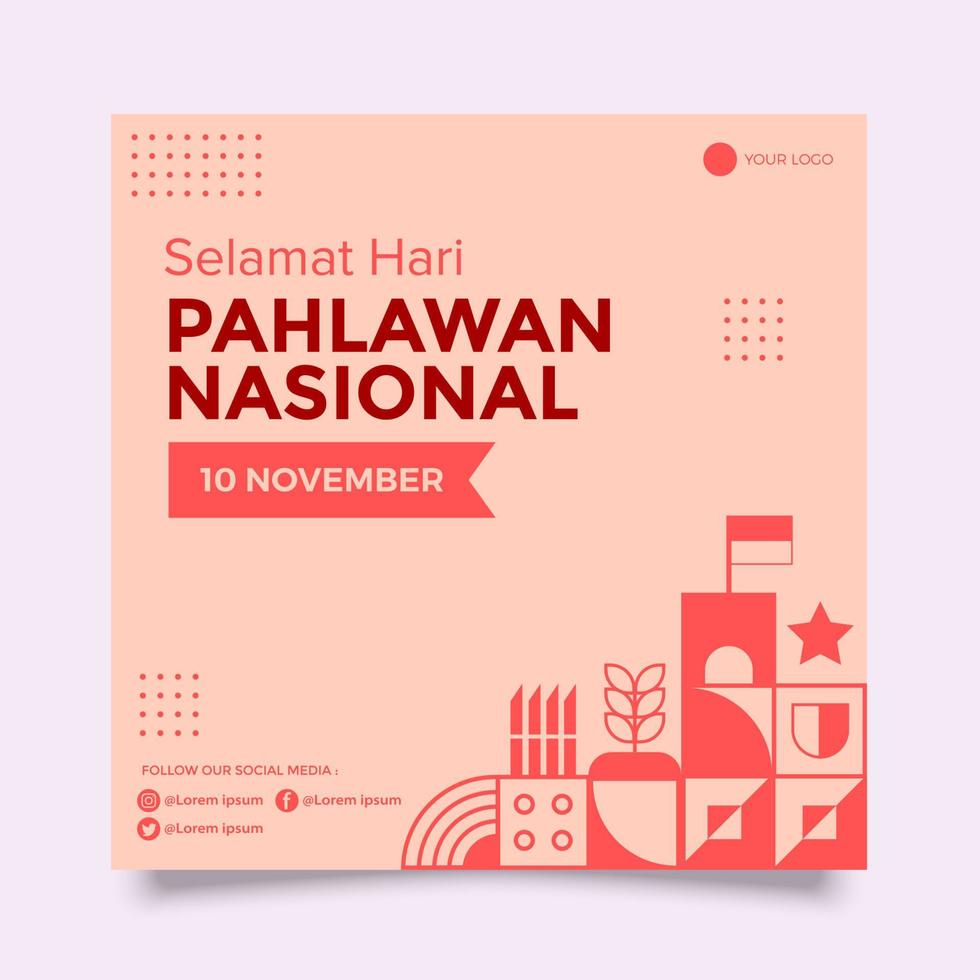 Indonesische nationale heldendag vector