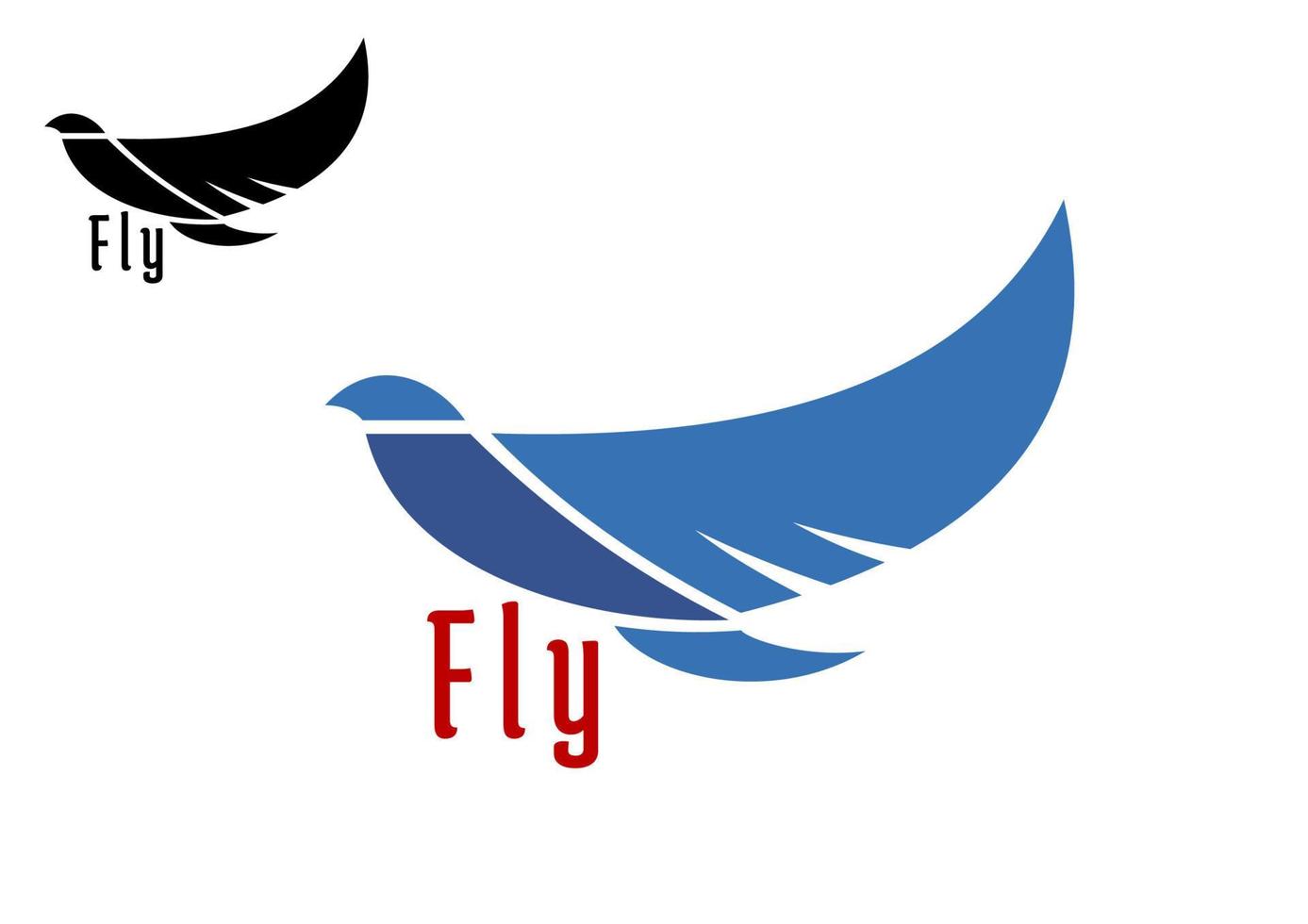 silhouet van vliegend blauw vogel vector