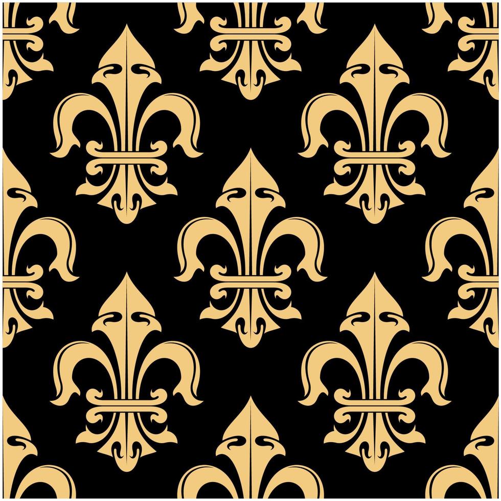 ornamentiek van fleur-de-lis elementen naadloos patroon vector