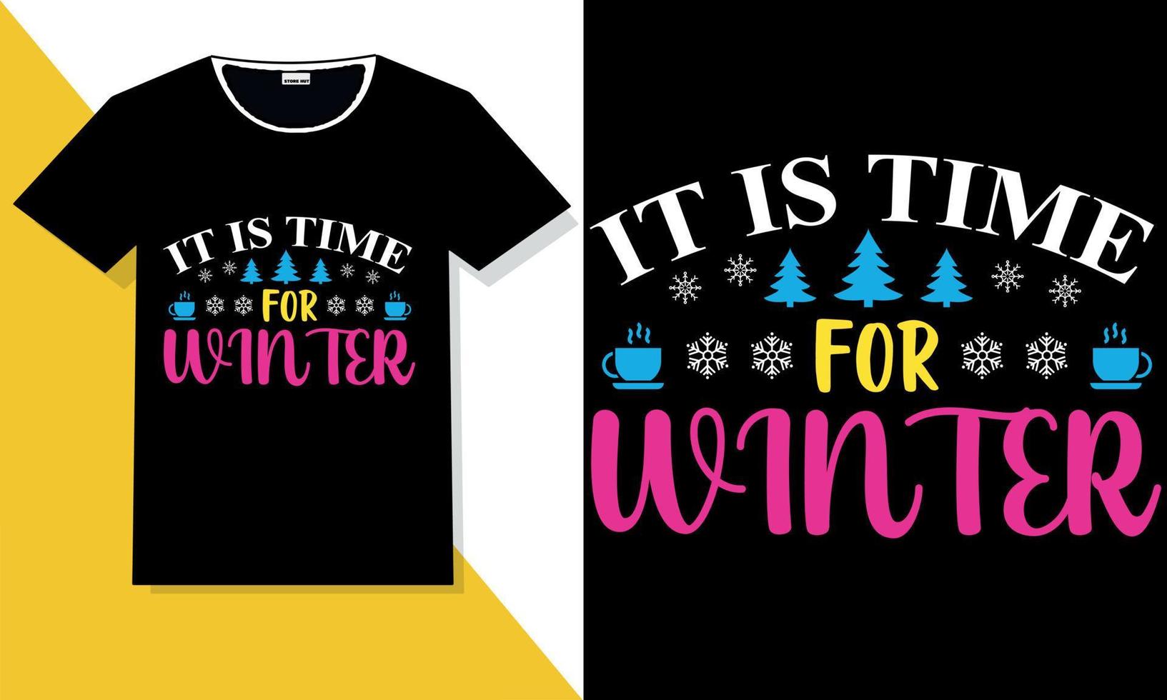 winter t-shirt ontwerp vector