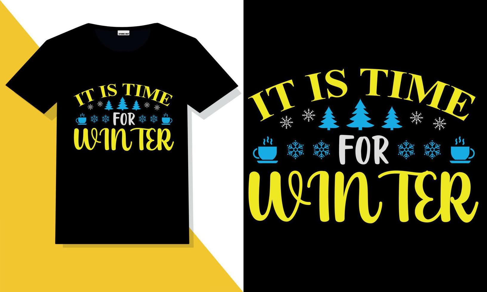 winter t-shirt ontwerp vector