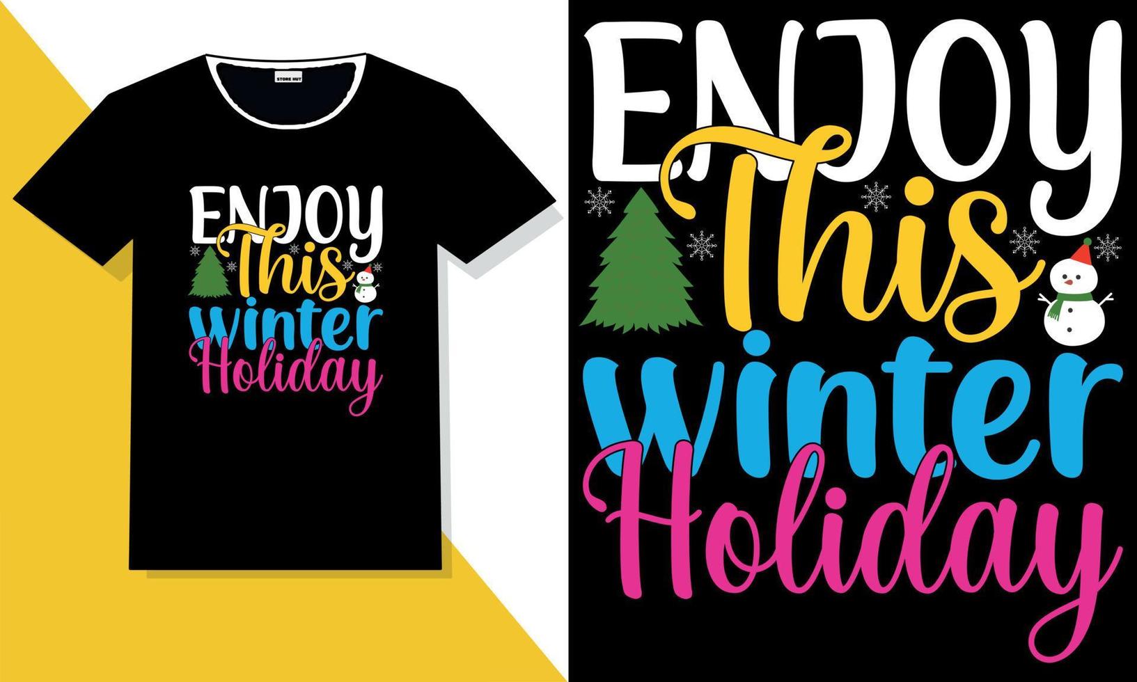 winter t-shirt ontwerp vector
