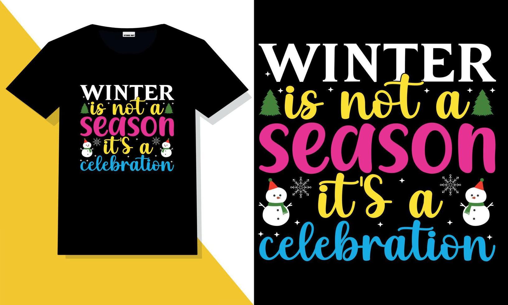 winter t-shirt ontwerp vector