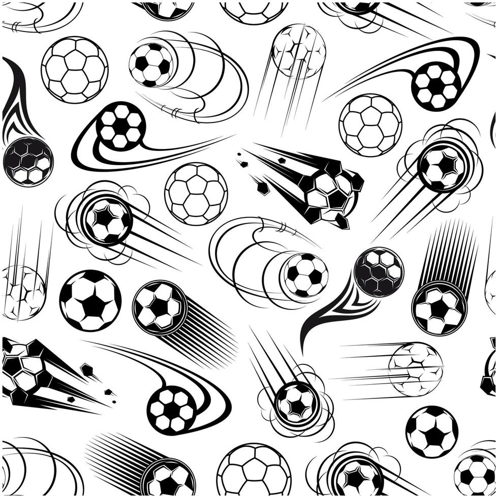 naadloos patroon van voetbal ballen vector