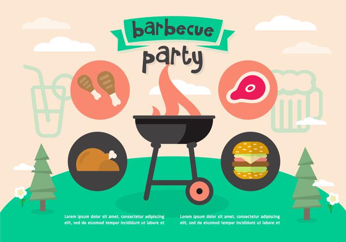 Gratis Barbecue Feest Vector