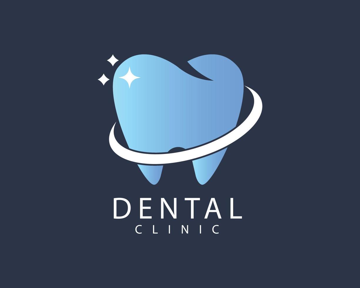 tandheelkundig kliniek tand logo vector