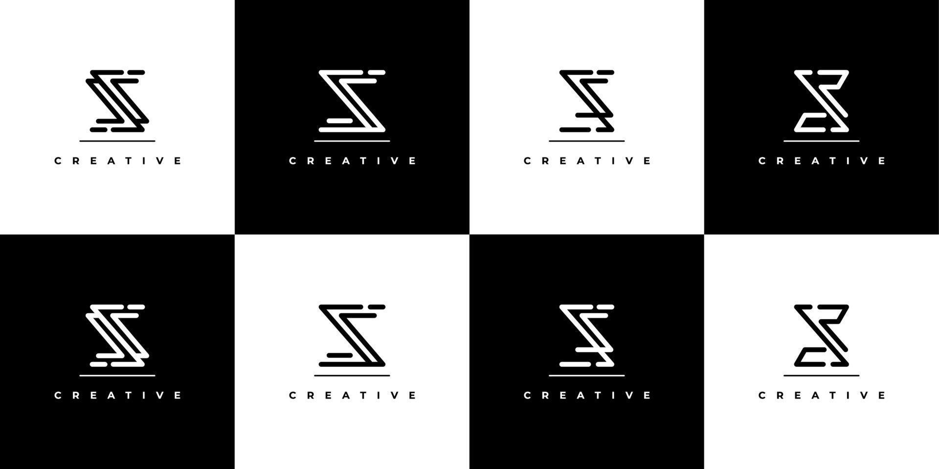 brief s logotype reeks verzameling sjabloon vector