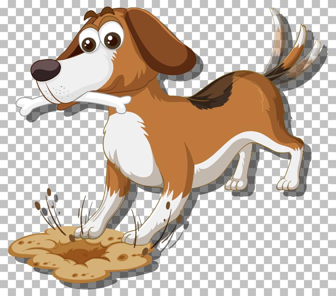 beagle hond stripfiguur vector
