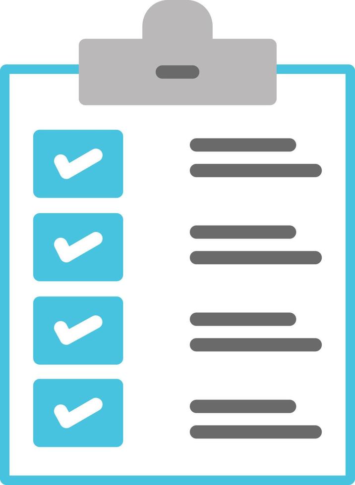 controlelijst plat pictogram vector