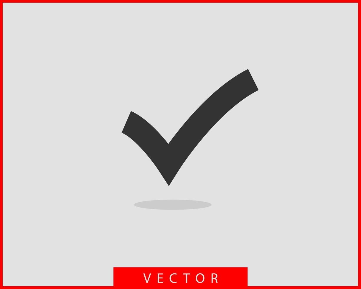 controleren Mark icoon vector symbool ontwerp element.