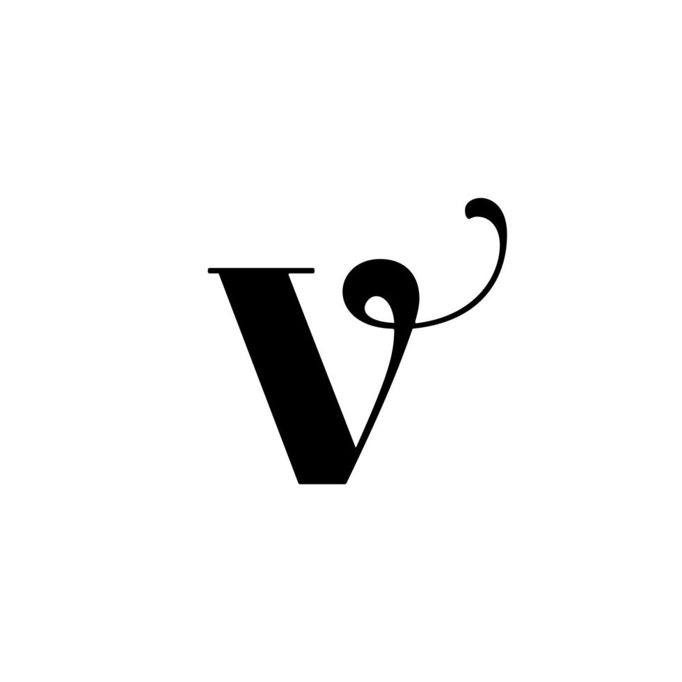 v brief logo ontwerp voor mode en schoonheid en spa bedrijf. v brief vector icoon. v logo