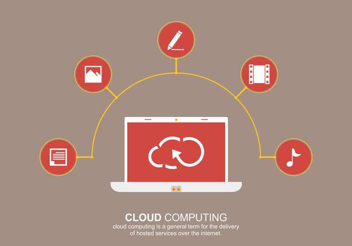 Cloud computing sociale vector