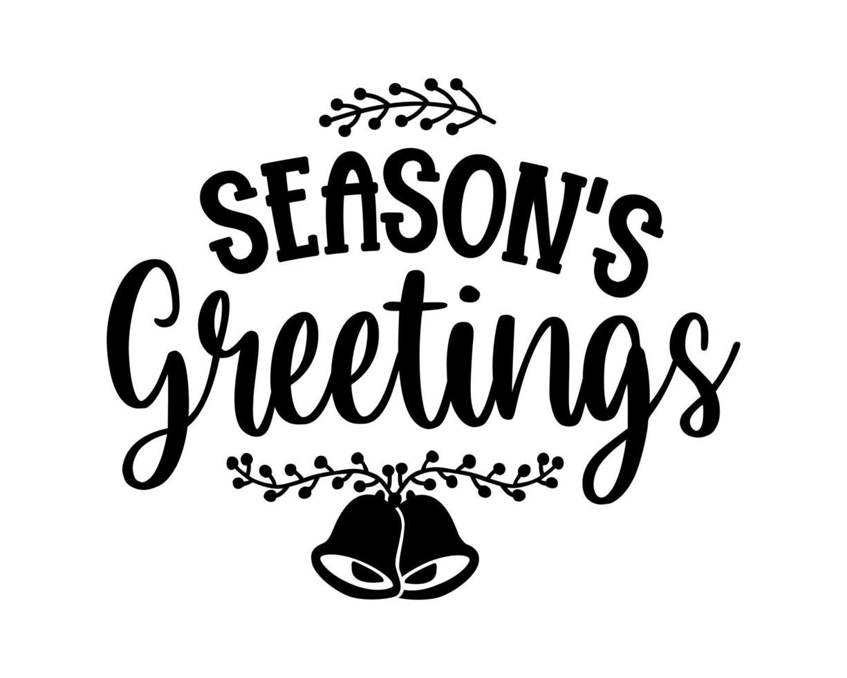 Kerstmis groeten winter belettering groet kaart. hand getekend belettering poster voor kerstmis. vrolijk Kerstmis citaten schoonschrift belettering geïsoleerd Aan wit achtergrond, vector illustratie.