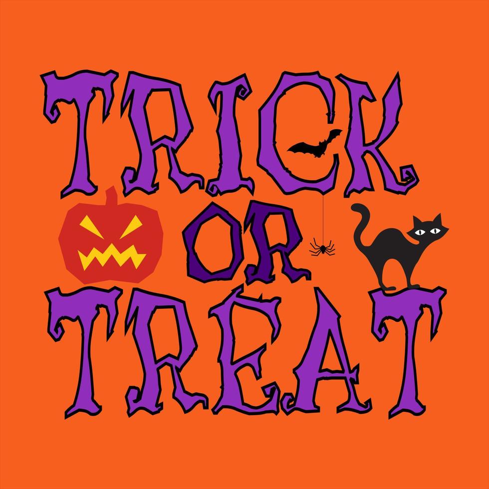 truc of traktatie halloween brief vector