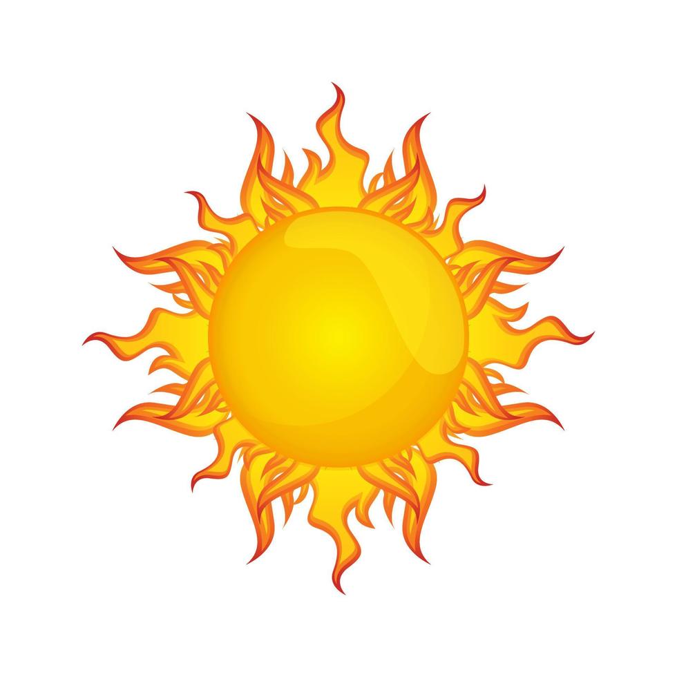 zon vector geïsoleerd zomer icoon ontwerp. abstract vector geel zon symbool