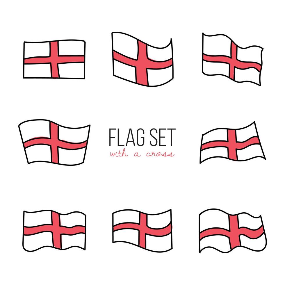 kruis vlag reeks vector