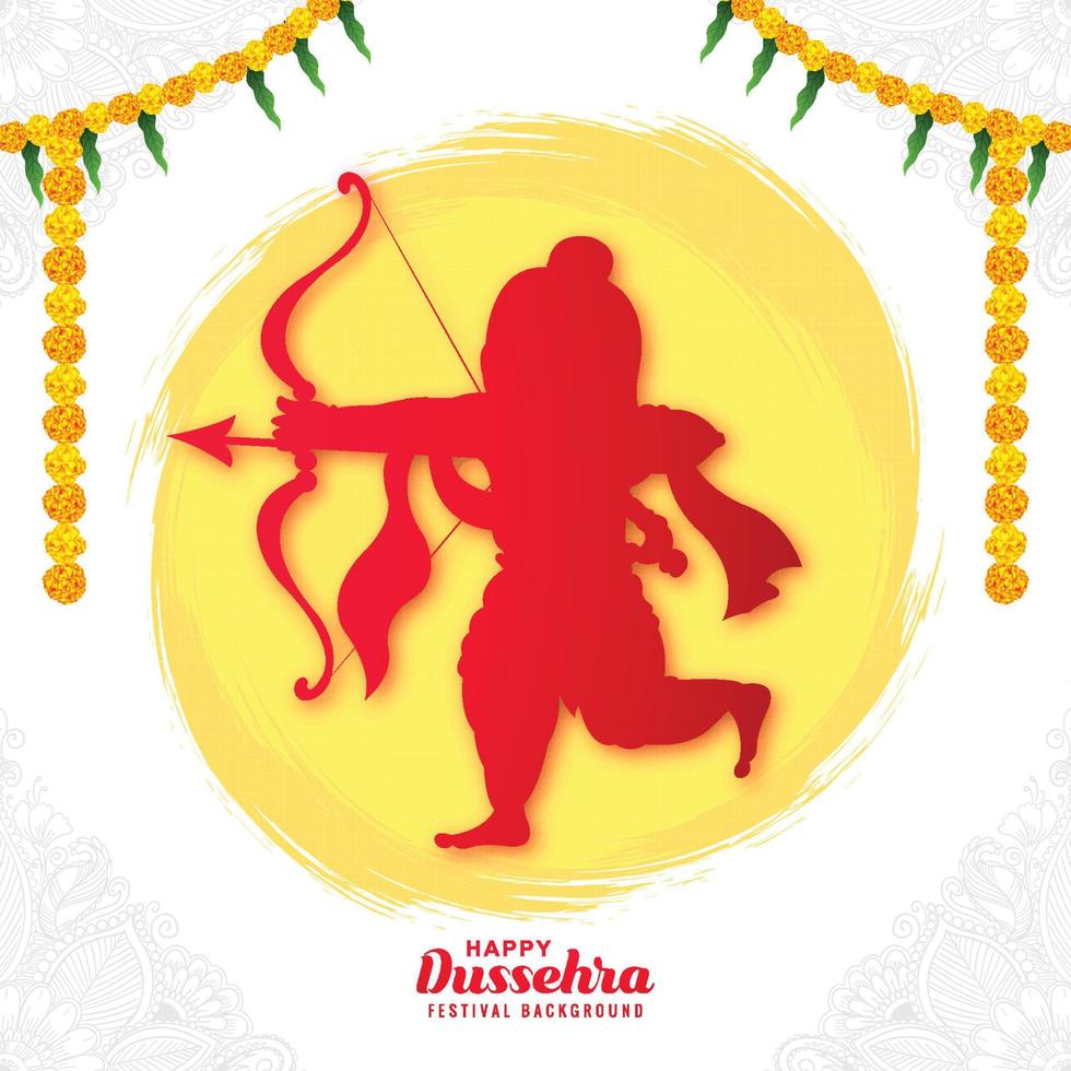 gelukkig dussehra festival illustratie vakantie kaart achtergrond vector