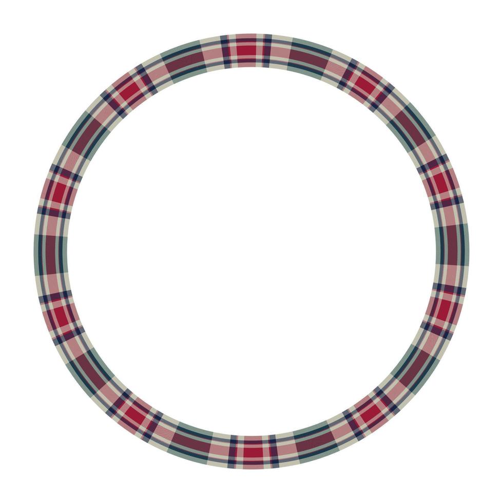 ronde kader vector wijnoogst patroon ontwerp sjabloon. cirkel grens ontwerpen plaid kleding stof textuur. Schots Schotse ruit achtergrond voor collage kunst, gif kaart, handgemaakt ambachten.