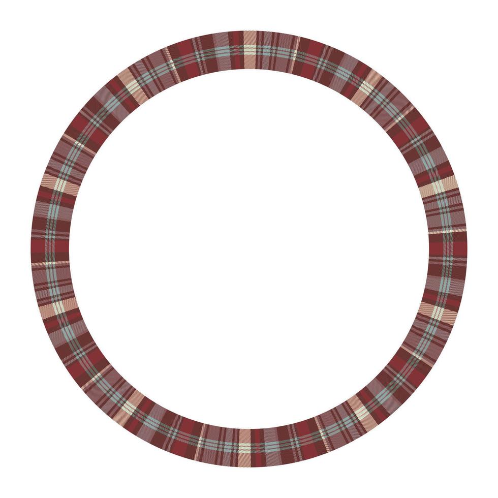 ronde kader vector wijnoogst patroon ontwerp sjabloon. cirkel grens ontwerpen plaid kleding stof textuur. Schots Schotse ruit achtergrond voor collage kunst, gif kaart, handgemaakt ambachten.