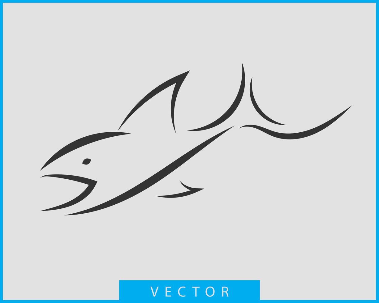 vis vector logo sjabloon.