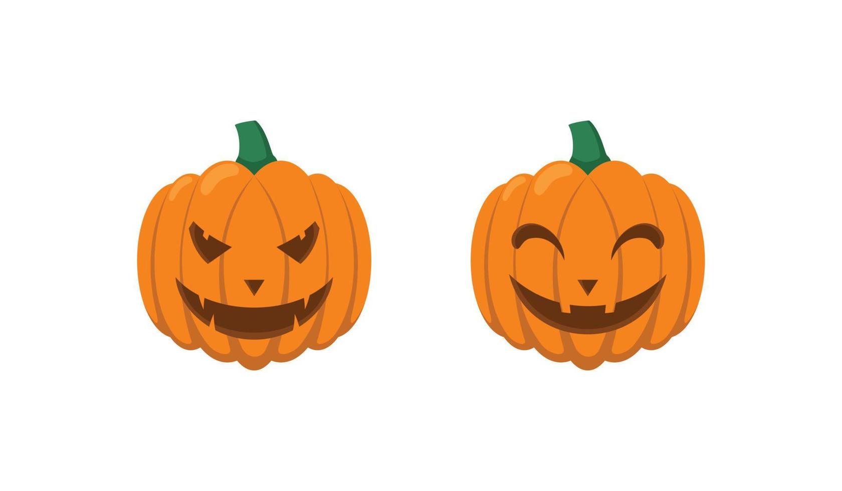 eng en gelukkig gezicht halloween pompoen vlak ontwerp vector illustratie