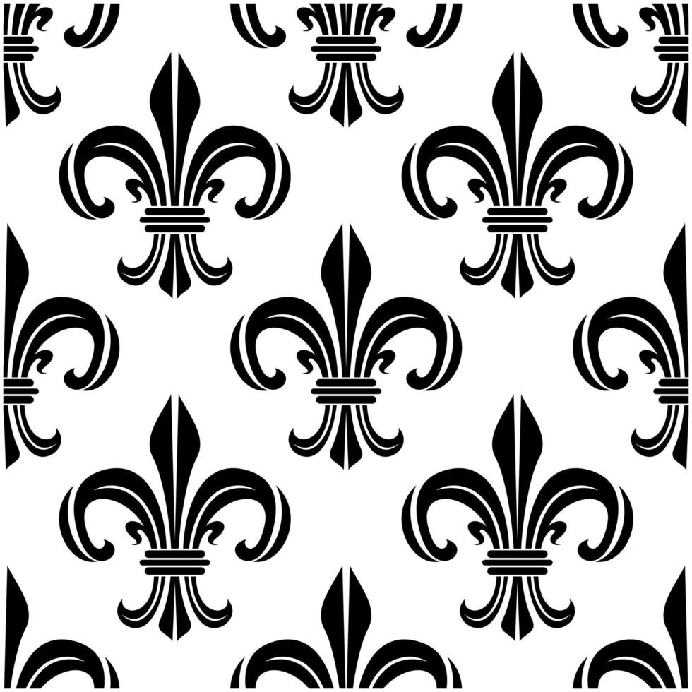 Victoriaans Koninklijk fleur-de-lis naadloos patroon vector