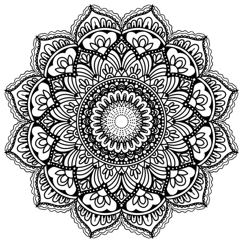 mandala vormen gemakkelijk voor kleur vector mandala bloem oosters bloem patroon illustratie