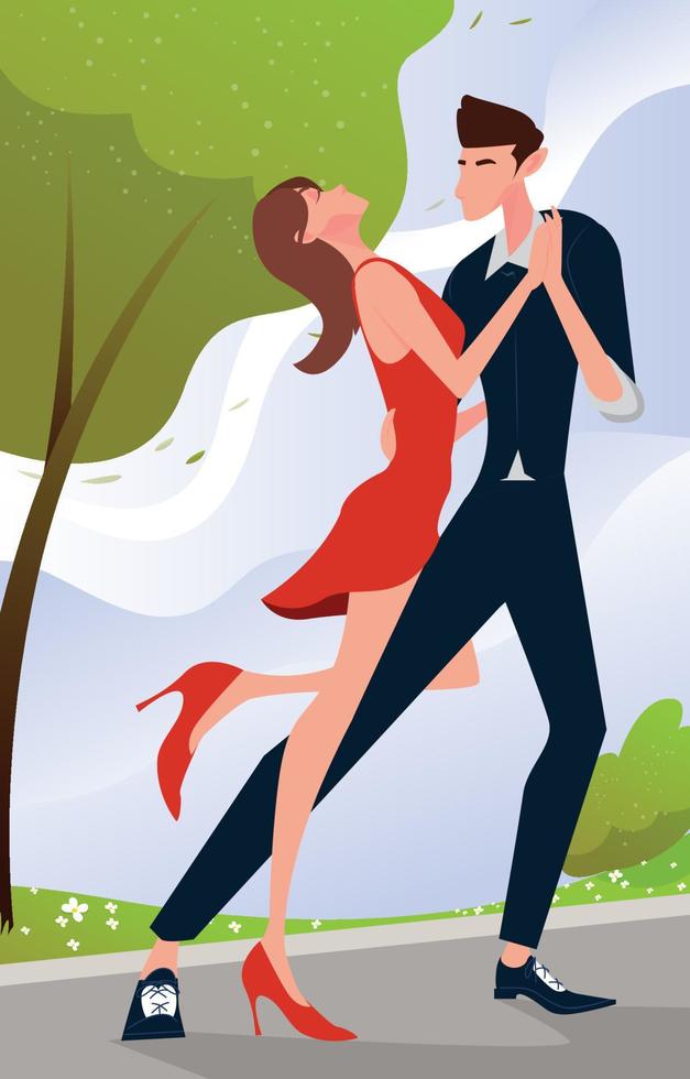 romantisch danser concept vector