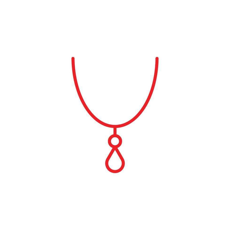 eps10 rood vector ketting of hanger lijn kunst icoon geïsoleerd Aan wit achtergrond. medaillon schets symbool in een gemakkelijk vlak modieus modern stijl voor uw website ontwerp, logo, en mobiel toepassing