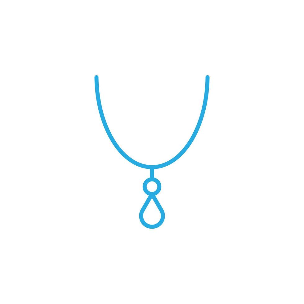 eps10 blauw vector ketting of hanger lijn kunst icoon geïsoleerd Aan wit achtergrond. medaillon schets symbool in een gemakkelijk vlak modieus modern stijl voor uw website ontwerp, logo, en mobiel toepassing