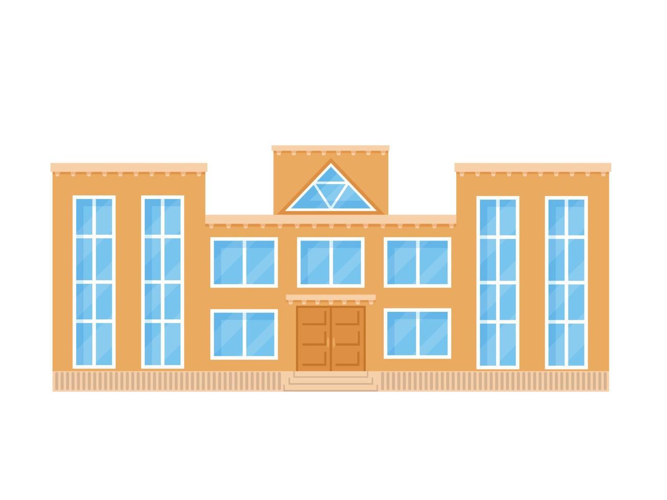 school- gebouw in vlak stijl. vector illustratie geïsoleerd Aan wit achtergrond.