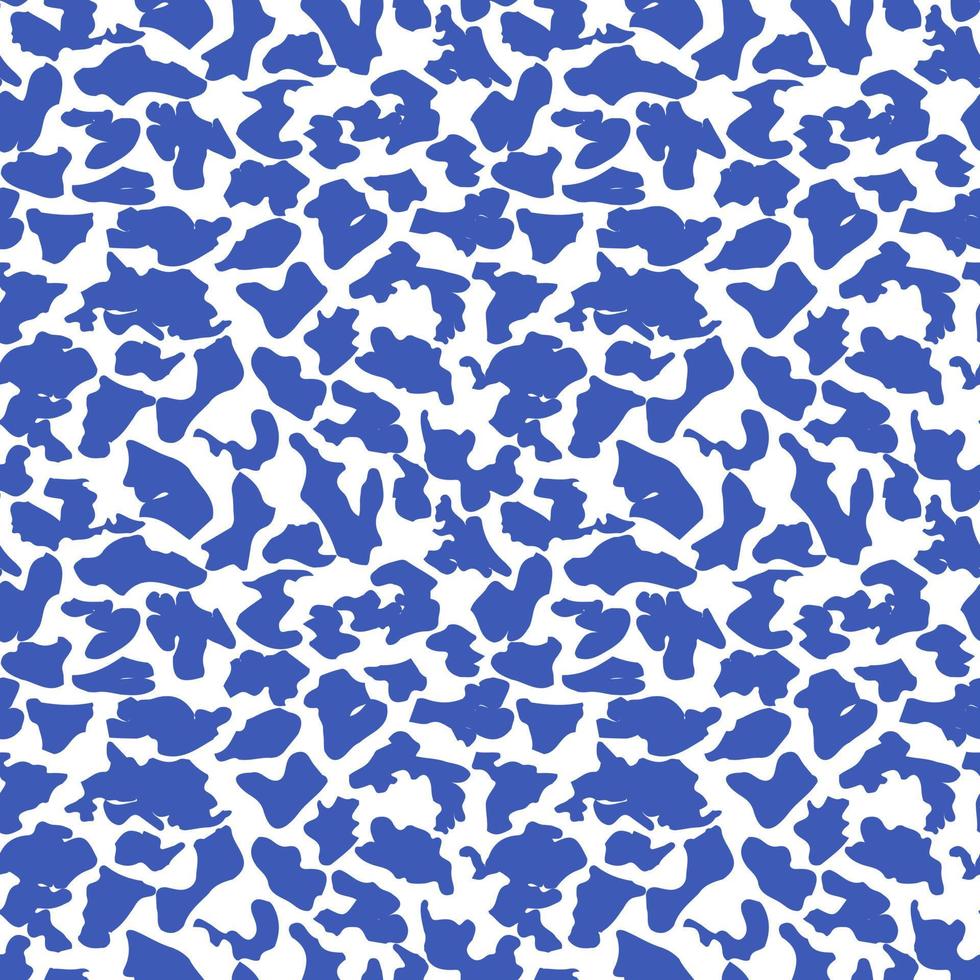 abstract blauw vlekken naadloos patroon. geïsoleerd Aan wit achtergrond vector illustratie. herhaald splodge achtergrond.