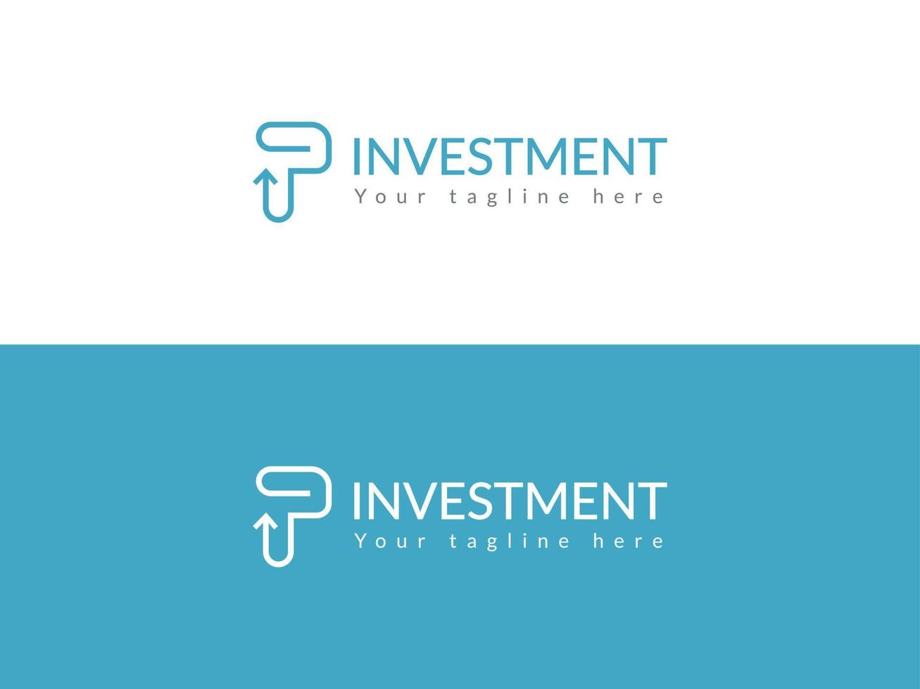 investering logo ontwerp vrij vector sjabloon