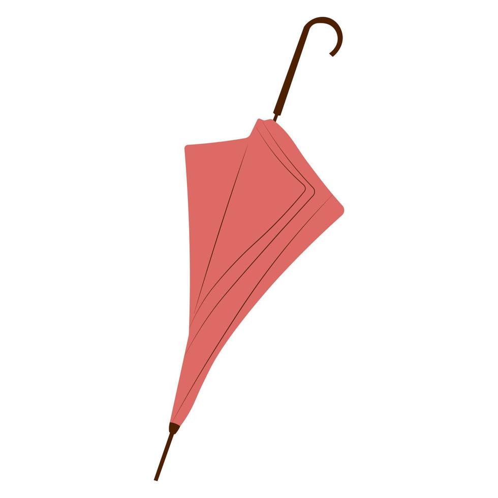 vector illustratie van een Gesloten gevouwen paraplu in vlak stijl. paraplu in herfst boho kleuren.