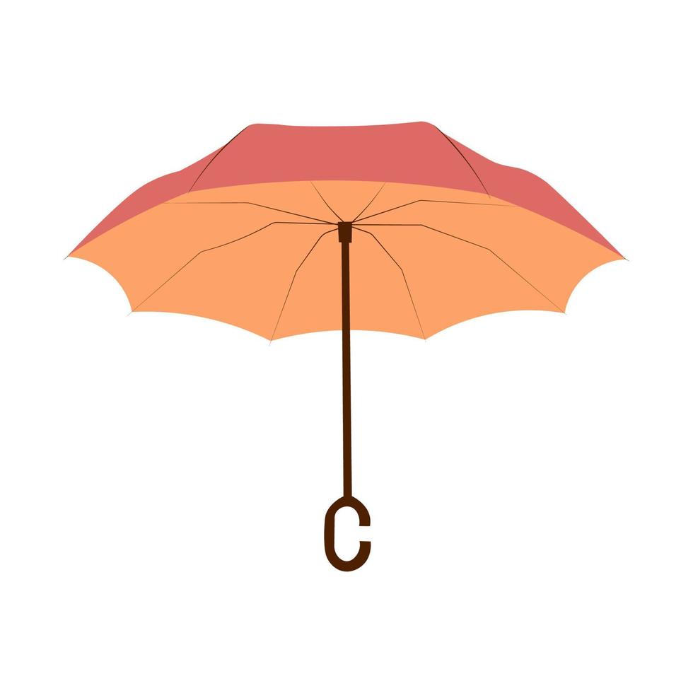 vector illustratie van Open paraplu in vlak stijl. paraplu in herfst boho kleuren.