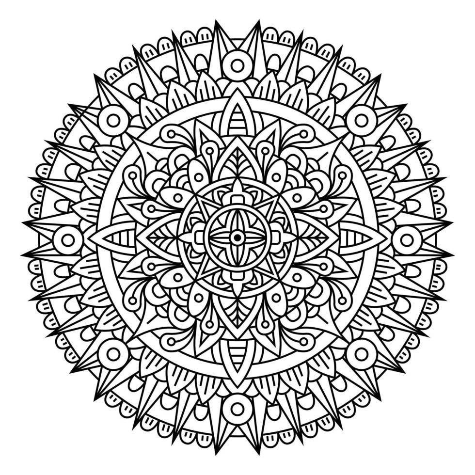 creatief luxe mandala lijn kunst vector