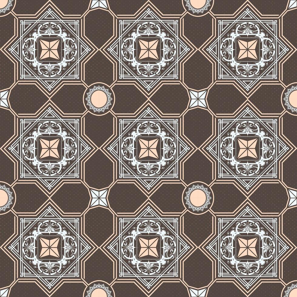 naadloos patroon modern batik motief kader ontwerp met verbonden lijnen, ideaal voor kleding stof patronen, keramisch muren, enz vector