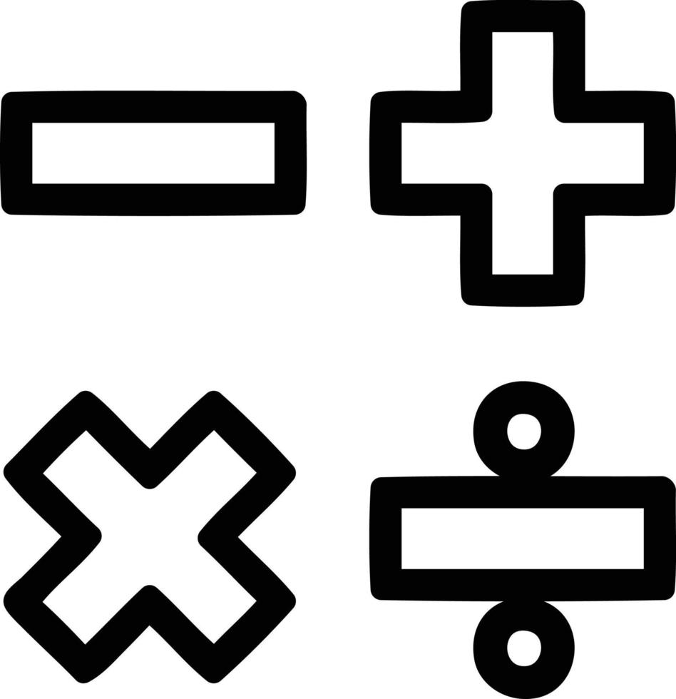 pictogram wiskundige symbolen vector
