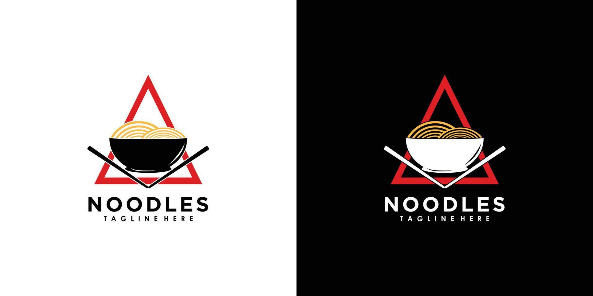 noedels logo ontwerp vector ilustration