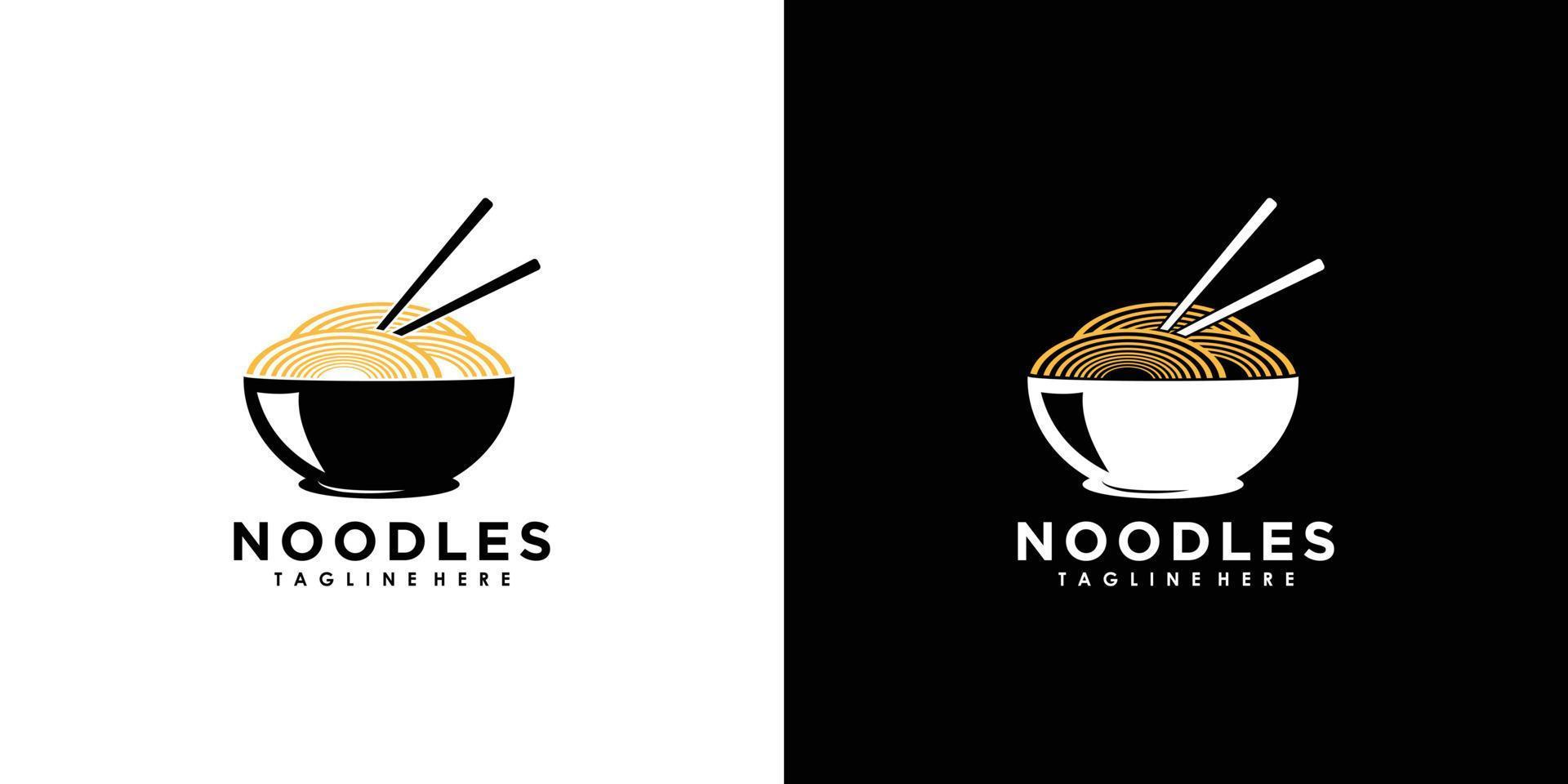 noedels logo ontwerp vector ilustration