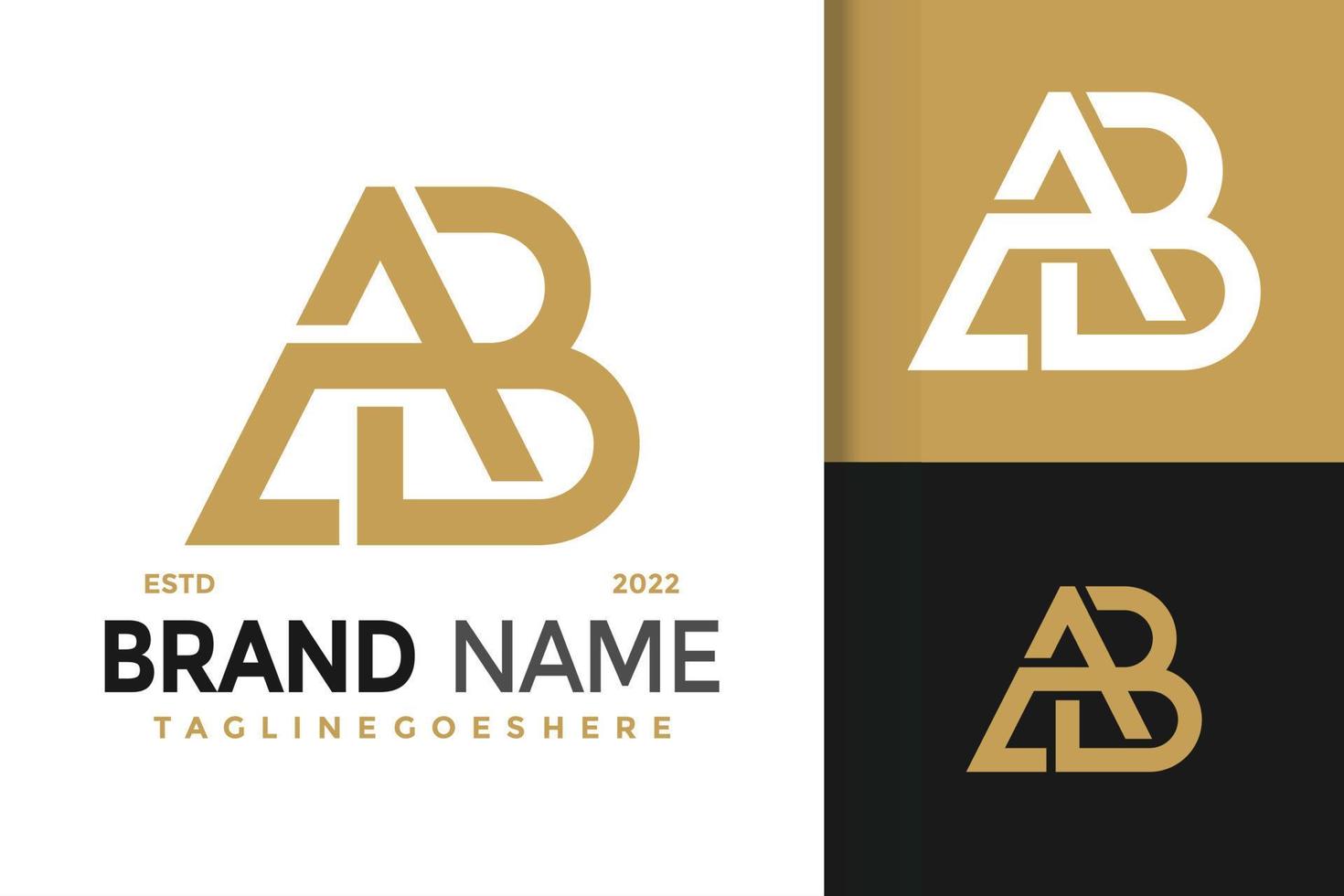 brief ab monogram logo ontwerp, merk identiteit logos vector, modern logo, logo ontwerpen vector illustratie sjabloon