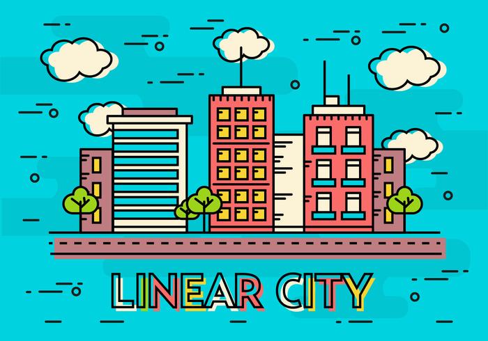 Flat Lineaire Ontwerp Vector Image Concept