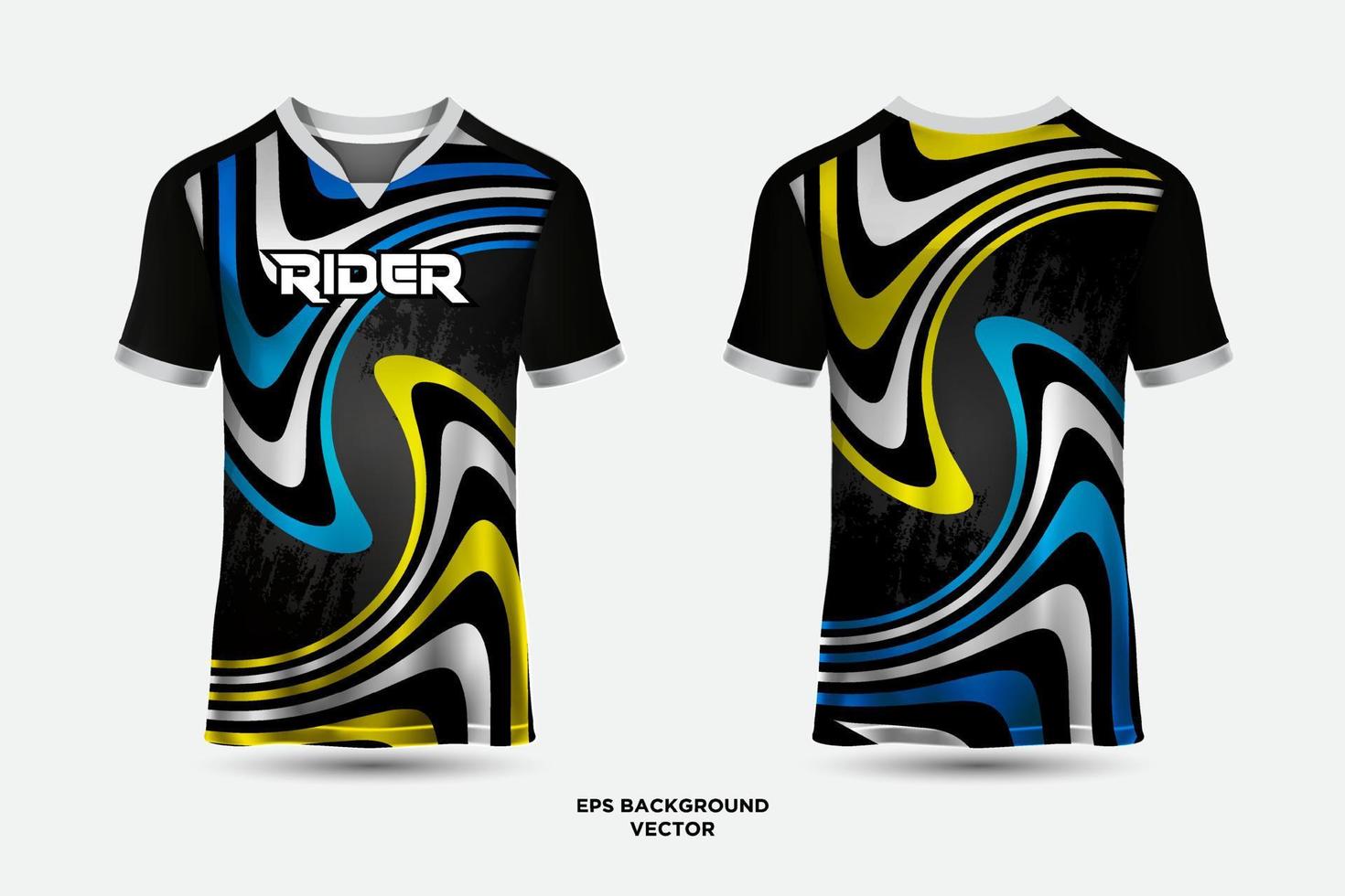 abstract t overhemd Jersey ontwerp geschikt voor sport, racen, voetbal, gaming en e sport- vector