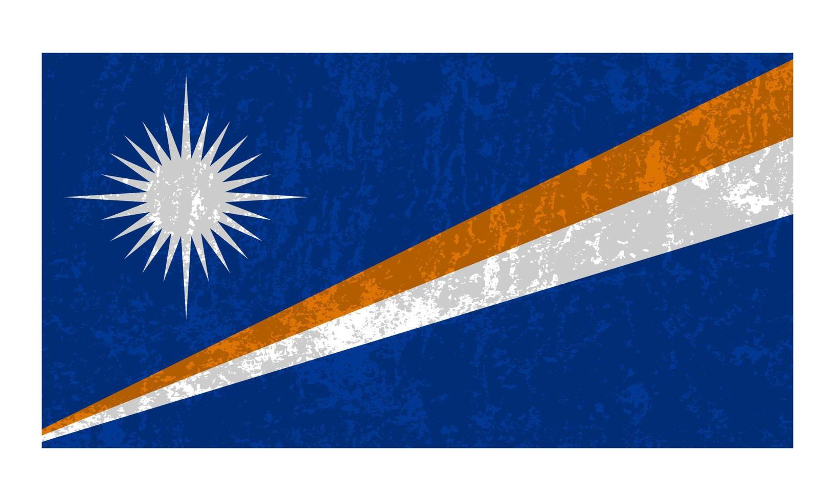 maarschalk eilanden grunge vlag, officieel kleuren en proportie. vector illustratie.