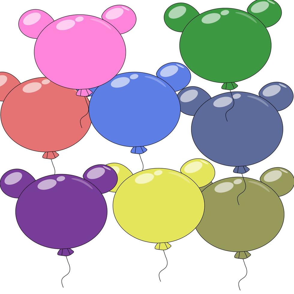 kleurrijk tekenfilm vormig ballonnen vector