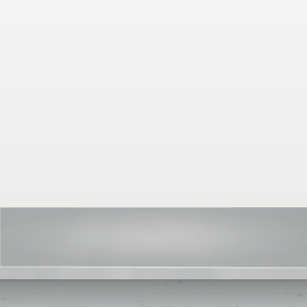 grijze betonnen stenen tafelblad geïsoleerd op een witte achtergrond, promotionele websjabloon - vector