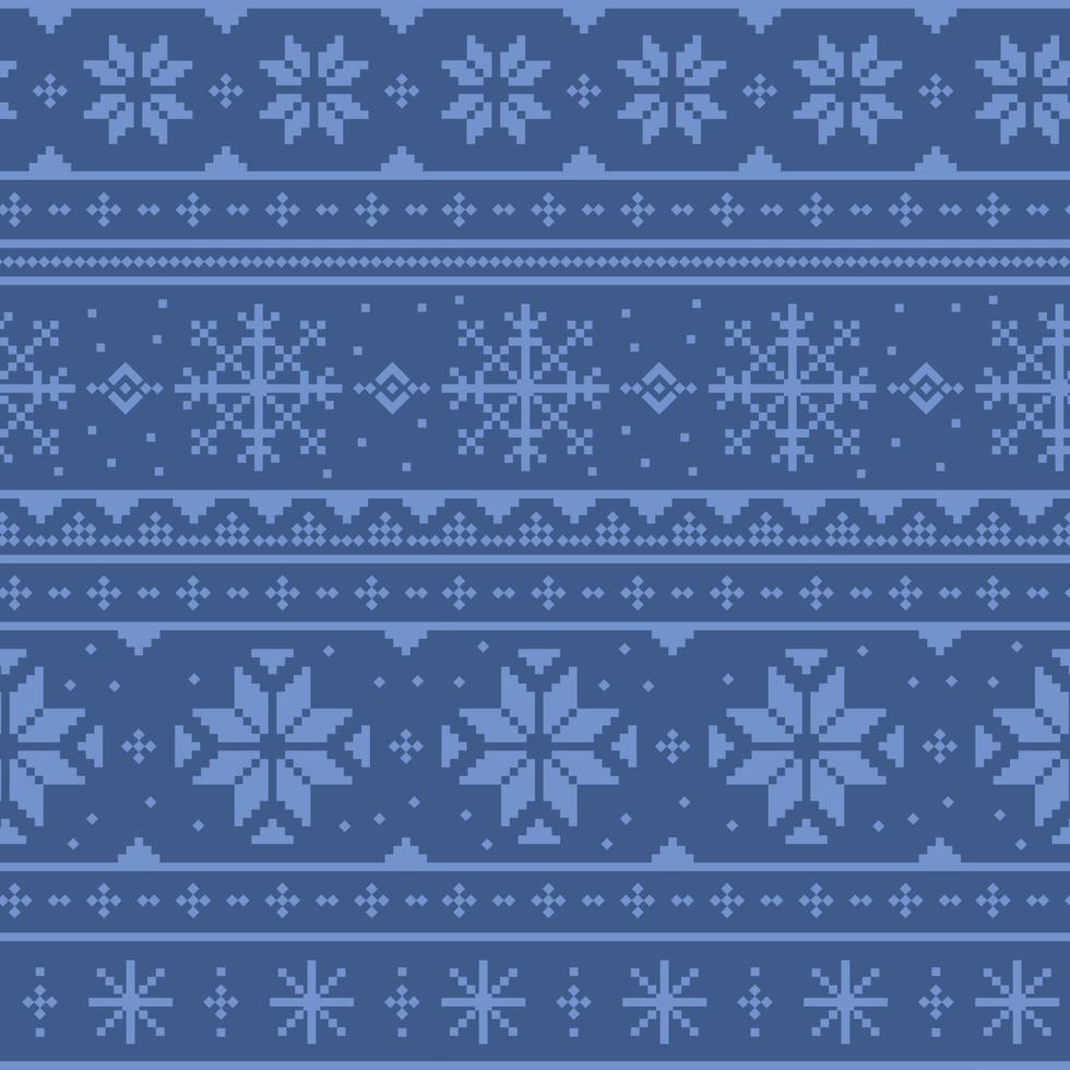Kerstmis blauwe panoramische achtergrond met tekeningen en patronen van de vakantie - vector