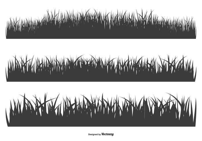 Gras Silhouetvormen vector