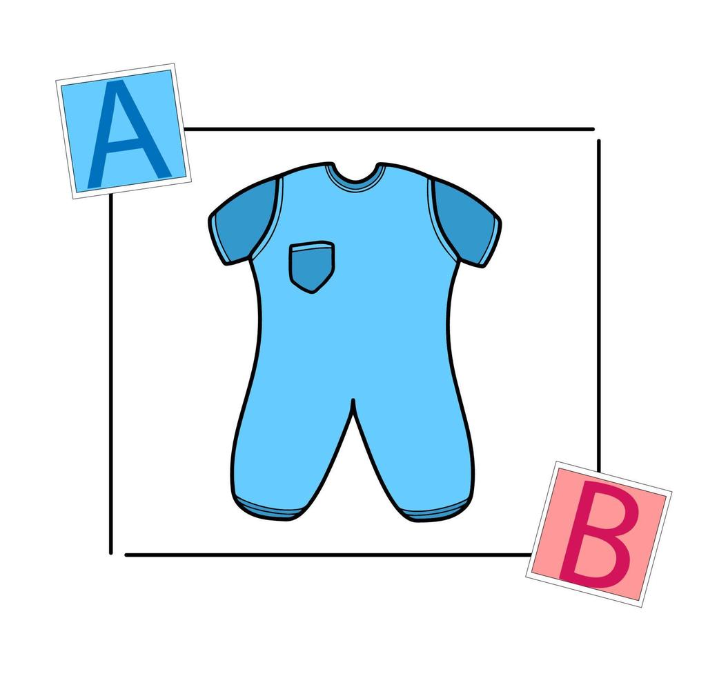 baby jongen kleren blauw vector