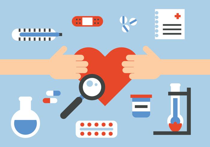 Genezing hart vectorelementen vector